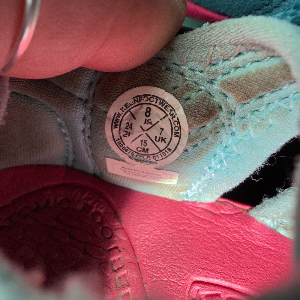 KEEN Seacamp II CNX Toddler Sandals Teal Pink Washable Water Shoes Size 8 US - Picture 5 of 8